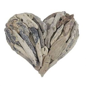 Coeur en bois flotté déco murale